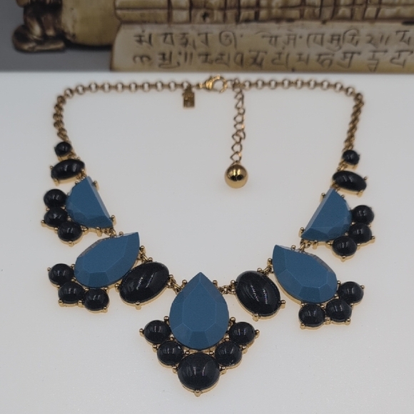 kate spade Blue and Navy Blue Black Statement Necklace - Picture 1 of 6